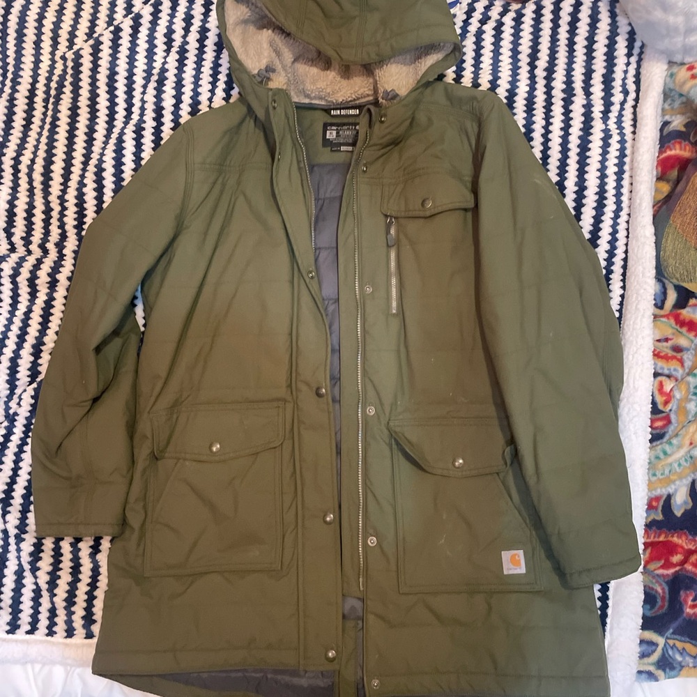 Hooded Green Carhartt Winter Coat